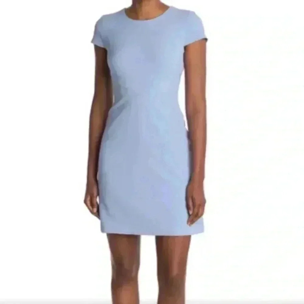 Eliza J Cap Sleeve Blue Shift Dress size 10